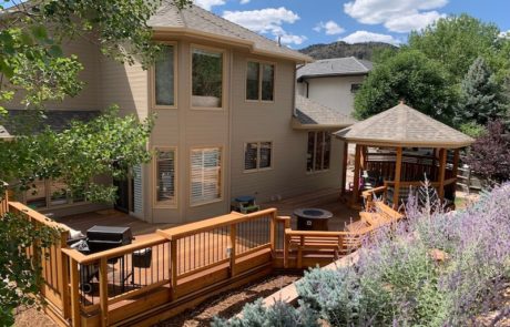 backyard deck and pergola